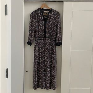 Tory Burch Judi Midi Silk Dress Sz 2